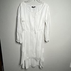 Sanctuary White Chiffon Summer Dress Size Medium